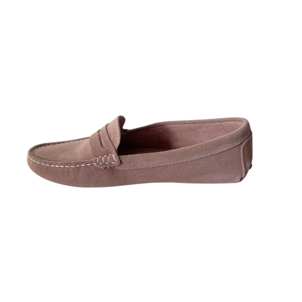Mossimo Matteo pink suede driving loafer moccasins